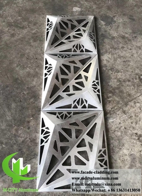 금속 정면 알루미늄 레이저 절단 화면 3D 모양 외관 벽 덮개 장식 건축