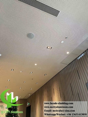 뚫린 금속 천장 알루미늄 고형 패널 경직 방지 내부 및 외부 천장 장식