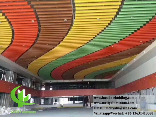 금속 천장 알루미늄 타일 외관 및 내부 장식 3D 모양 PVDF 금