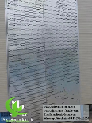 건축 Cnc 구멍 뚫린 금속 정면 알루미늄 엽 외관 벽 덮개