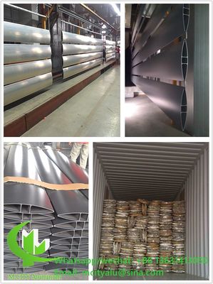 좋은 가격 파우더로 코팅 된 타원형 6063-T5/T6 알루미늄 합금 커튼 벽의 에어로플라우스 온라인으로