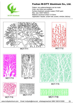 좋은 가격 중국 알루미늄 CNC 레이저 절단 장식 패널 온라인으로