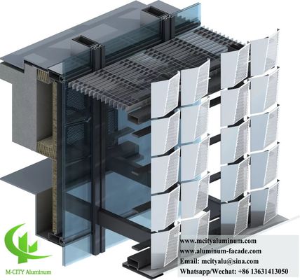 좋은 가격 뚫린 금속 정면 알루미늄 클래싱 PVDF 벽 패널 온라인으로