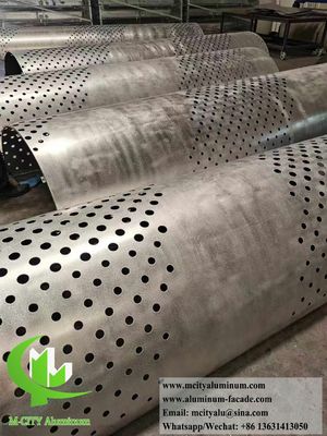 좋은 가격 뚫림 패턴 알루미늄 장판과 함께 금속 클래딩 기둥 스크린 패널 온라인으로