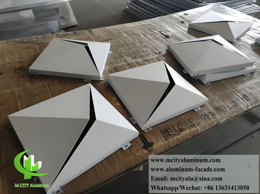 좋은 가격 1000x1000mm 크기의 파우더 코팅 표면으로 사용자 정의 가능한 디자인 3D 알루미늄 클래딩 패널 온라인으로