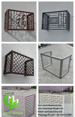 좋은 가격 CNC 절단 패턴이 있는 분체 도장 알루미늄 에어컨 커버 및 히트펌프 보호용 최대 1600x4000mm 온라인으로