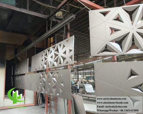 좋은 가격 5052 알루미늄 합금 뚫린 알루미늄 코팅 PVDF 코팅과 35~45% 개방 면적 비율 온라인으로