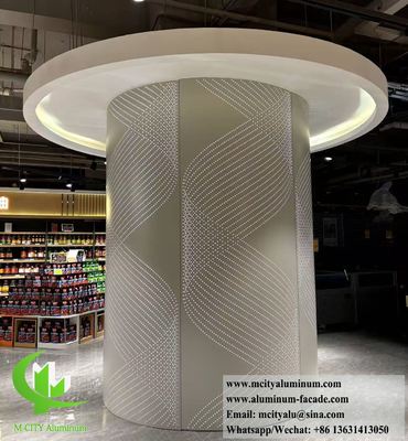좋은 가격 Decorative Aluminum Column Cladding With Perforation Pattern LED light 온라인으로