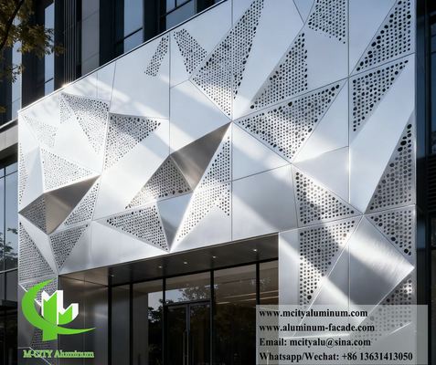 좋은 가격 3003 PVDF 코팅 맞춤 제작 CNC 천공 알루미늄 외벽 패널 (벽 클래딩 시스템용) 온라인으로