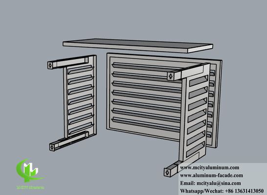 좋은 가격 모듈식 이지핏 시스템을 갖춘 해안 등급 분체 코팅 알루미늄 AC 커버 (히트 펌프 인클로저용) 온라인으로