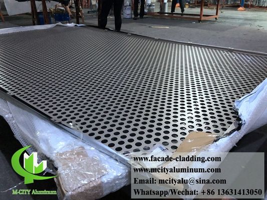 좋은 가격 3003 합금의 천공 알루미늄 패널 및 외벽 클래딩, 분체 도장 마감 및 맞춤형 패턴 온라인으로