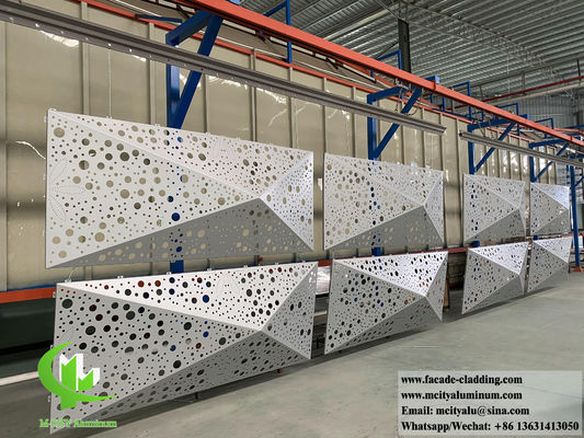 좋은 가격 건물 벽 장식 외관용 고형 알루미늄 클래싱 3D 금속 정면 시스템 온라인으로