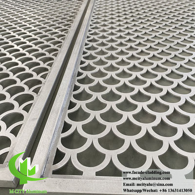 좋은 가격 레이저 절단 15 년 색상 보증 및 사용자 정의 RAL 색상 뚫린 알루미늄 정면 온라인으로