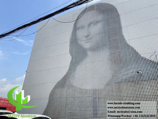 좋은 가격 3mm 두께의 PVDF 코팅과 15 년 보증으로 뚫린 알루미늄 정면 패널 온라인으로