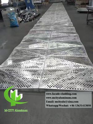좋은 가격 3D 모양 금속 엽 알루미늄 스크린 벽 정면을 위한 시스템 온라인으로